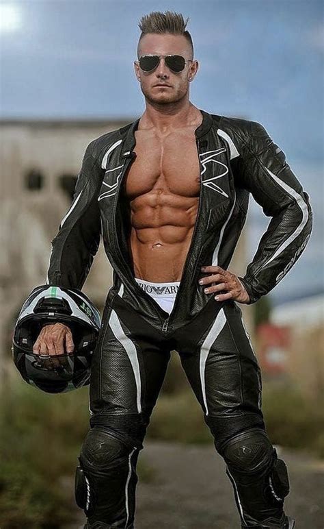 Motorcycle Men Biker Men Muscle Hunks Mens Muscle Leather Men