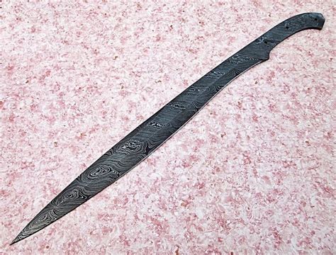 Damascus Knife Custom Handmade 24full Tang Sword Blank Blade