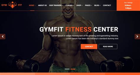 Top 10 Best Premium Gym Fitness Sports And Bodybuilding Website