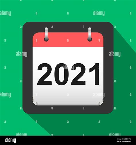 2021 Calendar Flat Icon 2021 Calendar Cover Sheet Flat Style New Year
