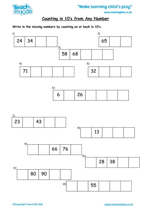 Counting In S Worksheet