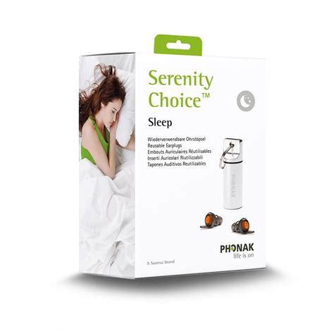Phonak Serenity Choice™ Sleep Reusable Earplugs Hearing Aid Accessory