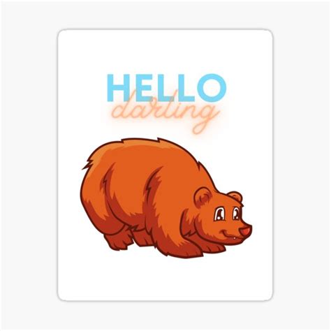 Hello Bear Sticker For Sale By Productfriendly Redbubble