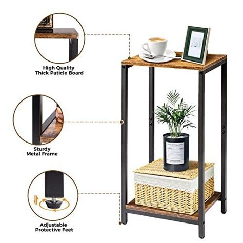 Tall End Table High Skinny Tall Side Table Tall Bedside Table Slim Thin