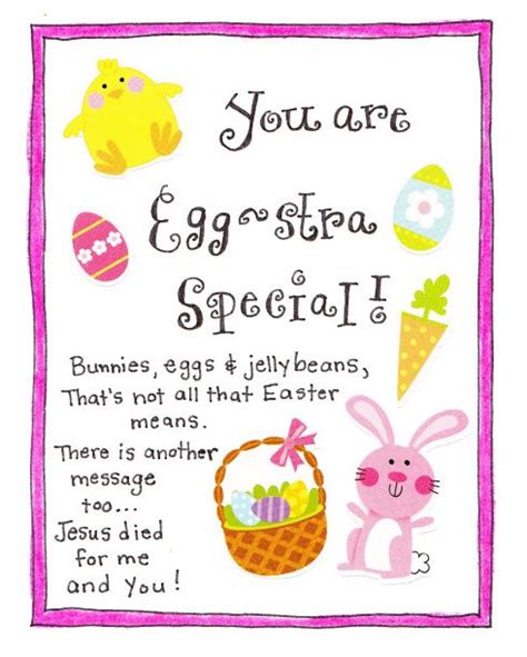 You Are Egg Stra Special Tags Free Printable Easter Poem And Egg