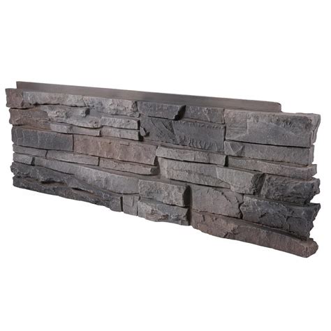 Genstone Stacked Stone Kenai 12 In X 38 In Faux Stone Siding Corner