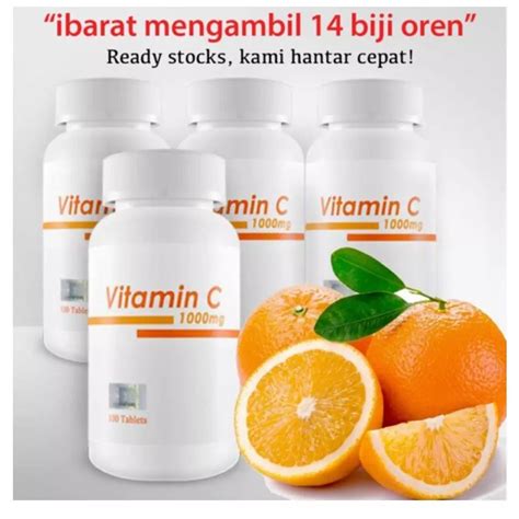 New Seller Cny Pp Vitamin C 1000mg Pahang Pharmacy 100s X 1 Exp Jul