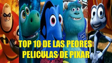 Top 10 De Las Peores PelÍculas De Pixar Youtube