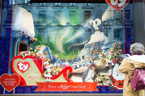 Christmas Comes To Hamleys Toy Shop At Grand Opening Of Christmas Window Display London