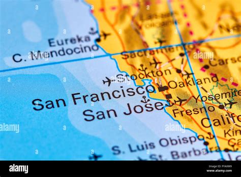 San Francisco City In Usa On The World Map Stock Photo Alamy