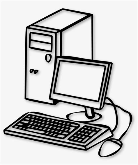 Desktop Computer Clipart Black And White Cross