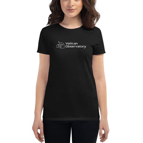 women s tshirt black 1 100 cotton classic fit vatican observatory