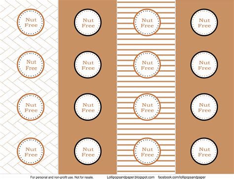 {label gallery} get some ideas to make labels for bottles, jars, packages, products, boxes or classroom activities for free. Lollipops & Paper: Free Printable: Allergy Info Dessert Tags