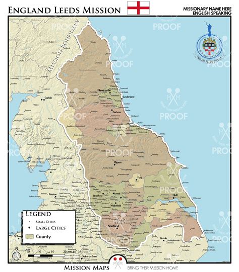 Get This Map Design Of The England Leeds Mission Customized Printed On