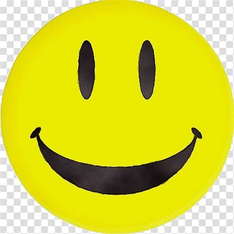 Happy Face Emoji Watercolor Paint Wet Ink Smiley Emoticon