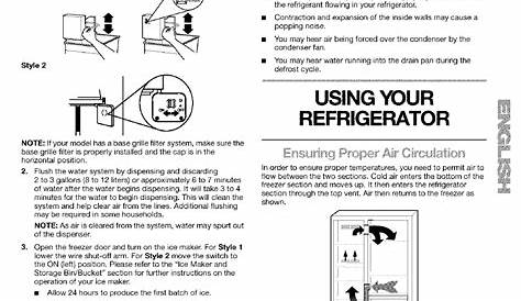 Please read before using the water system, Style 2, Using your