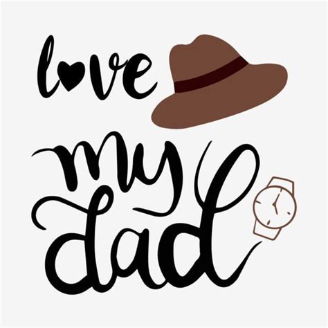 I Love Dad Vector Hd PNG Images, I Love Dad Phrase Svg Art Word, Love