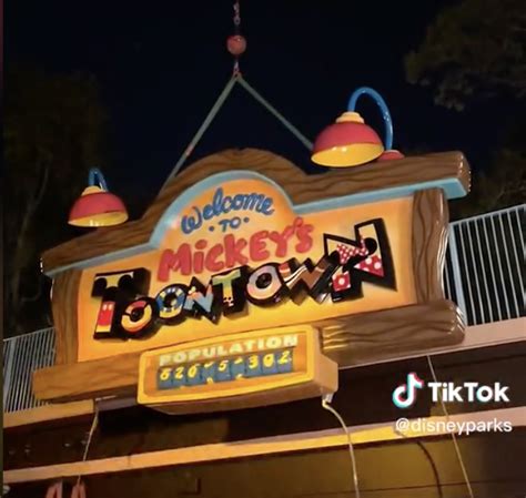 Mickeys Toontown Sign Returns With New Look Ahead Of Land Reopening At