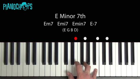 E Minor 7 On Piano Em7 Youtube
