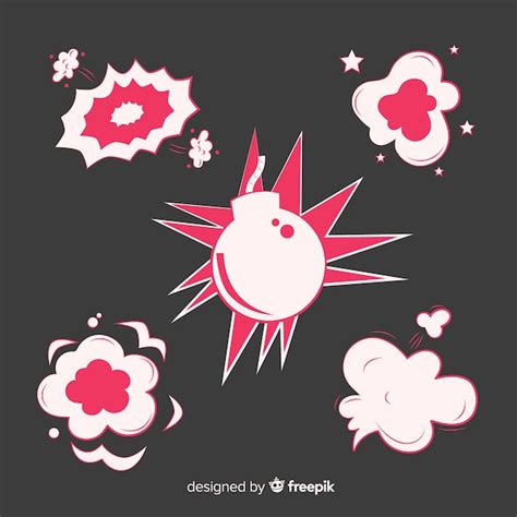 Free Vector Collection Of Cartoon Explosion Effects