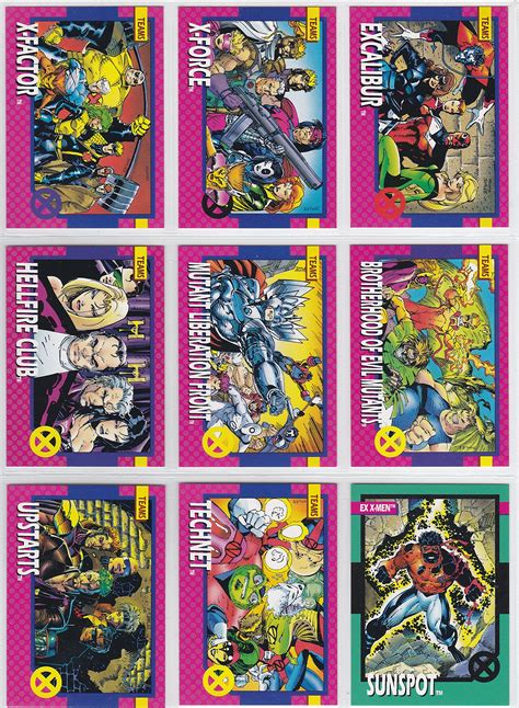 1990 Uncanny X Men Comic Images Trading Cards Complete Set 1 90