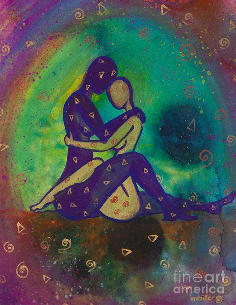 Her Loves Embrace Divine Love Series No 1006 Painting By Ilisa Millermoon