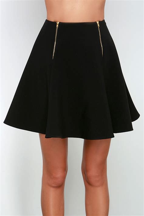 Cute Skater Skirt Black Skirt Full Skirt 3900