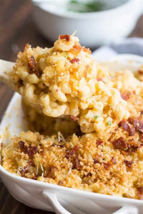 Gourmet Baked Mac And Cheese With Bacon Tastes Better From Scratch