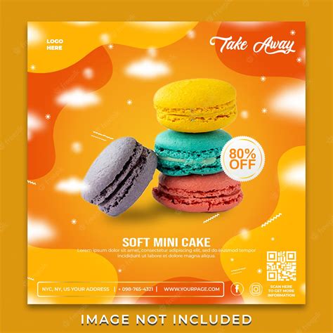 Premium Psd Food Cake Menu Social Media Promotion Instagram Banner