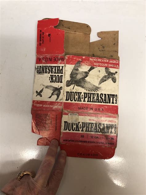 Vtg Winchester Western Duck Pheasant Load Ga Shotgun Shells Empty