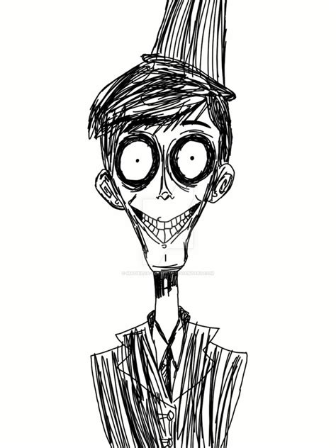 Tim Burton Characters Coloring Pages