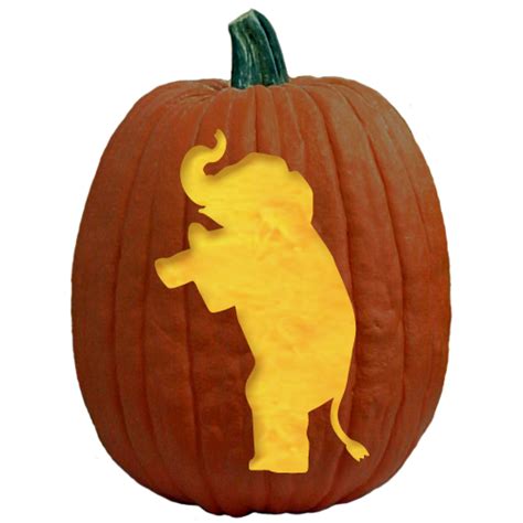 A Republican Elephant Pumpkin Carving Patterns Free Elephant Pumpkin