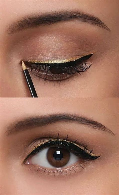 Gold Winged Gold Eyeliner Apply Eyeliner Liquid Eyeliner Eyeliner