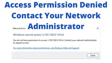 Fix You Do Not Have Permission To Access Contact Your Network Administrator To Request Access