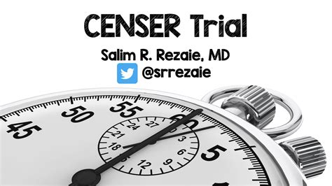 Salim R Rezaie Md On Twitter The Censer Trial Early Vasopressor