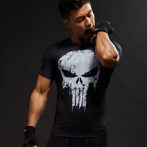 Punisher Compression Shirt Totally Superhero Compression Shirt Men