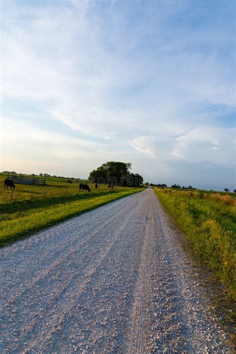 Gravel Country Road Stock Image Image Of Farmland Clouds 153339869