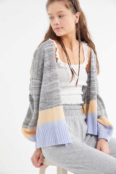 Truly Madly Deeply Bri Oversized Balloon Sleeve Cardigan Urban Outfitters