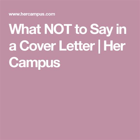 Get custom papers created by academic experts. What NOT to Say in a Cover Letter | Cover letter ...