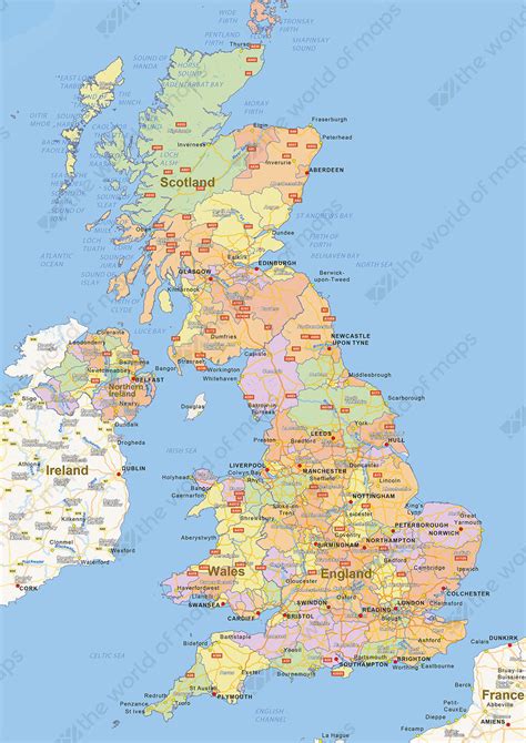 The united kingdom of great britain and northern ireland is a constitutional monarchy comprising most of the british isles. United Kingdom Map / UK map vector - important cities marked on map of the ... : Discover over ...