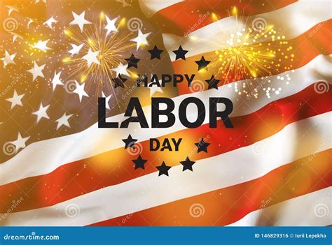 Happy Labor Day Banner American Patriotic Background Independence Day