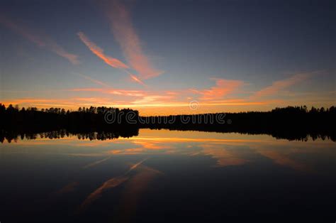 Autumn Sunset Over A Lake Stock Photo Image Of Beautiful 128552486