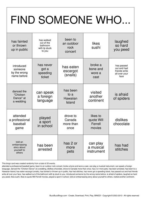 Consider the difference between pong and the legend of zelda. get to know you | Getting to Know you! Bingo Cards to ...