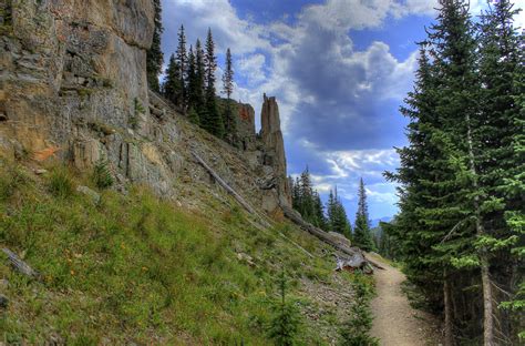 Scenic Hiking Route At Rocky Mountains National Park Colorado Image