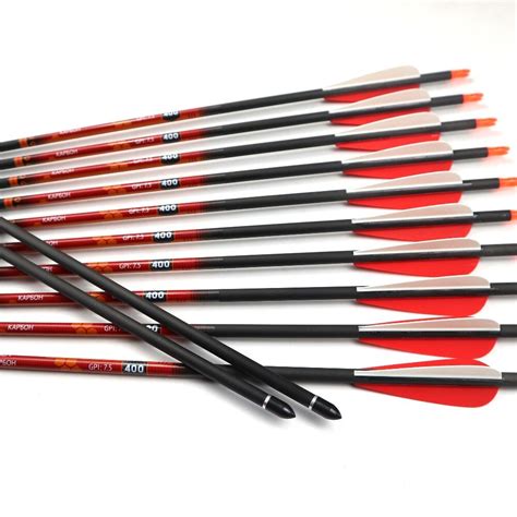 1224pc 30 Inches Pure Carbon Arrow Spine 350 400 500 Id 62 Mm With 3
