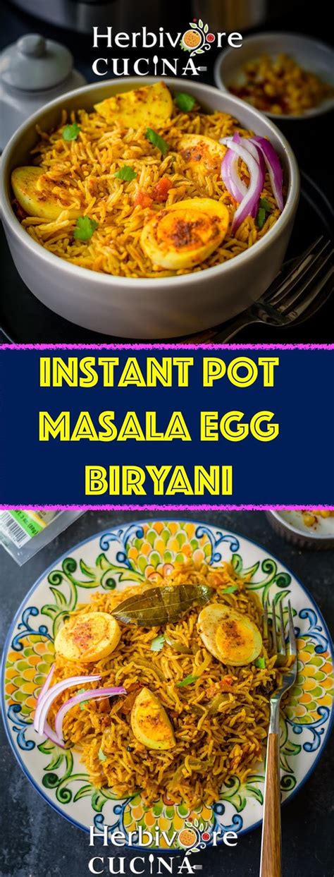 Herbivore Cucina Instant Pot Masala Egg Biryani
