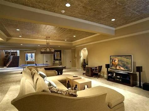 Now, there're some basements with 6.5 feet unfinished ceiling height. finished basement ideas low ceiling image of finished ...