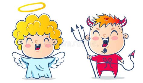 Angel And Devil Stock Vector Illustration Of Cute Demon 139064678