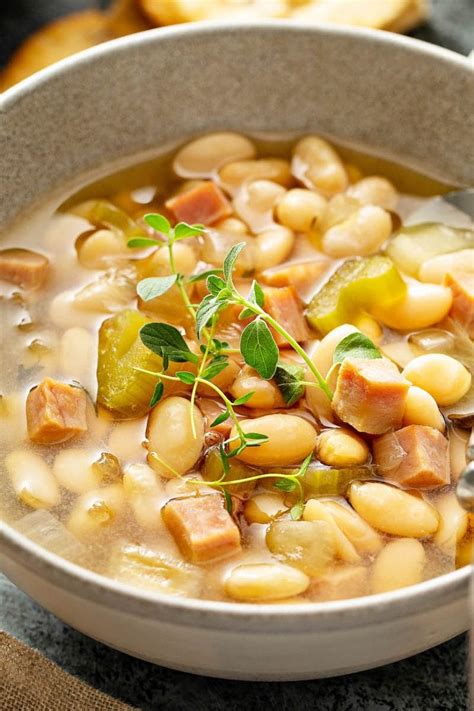 Slow Cooker Ham And Bean Soup Easy Slow Cooker Soup Recipe