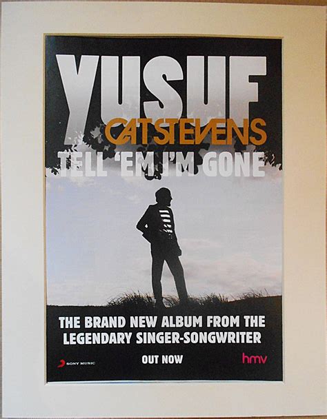 Yusuf Cat Stevens Tell Em Im Gone 2014 Music Press Etsy